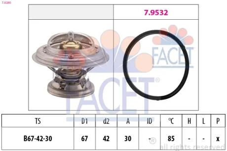 Термостат MB Vario 512 d (667.321, 667.322, 667.323) (96-10)  FACET 7.8280
