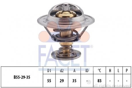 Термостат Lancia Phedra 2.0 jtd (03-10) FACET 7.8323S