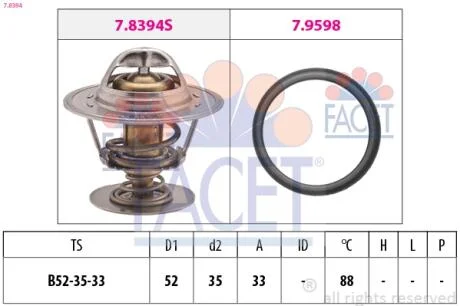 Термостат Transit -00 88C  FACET 7.8394