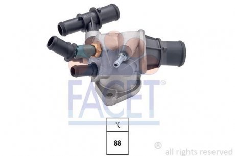 Термостат Fiat Doblo 1.9 JTD/D 01- (88C) з прокладкою FACET 7.8585 (фото 1)