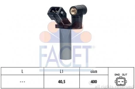 Датчик оборотов коленвала oxer 2.2HDI/Transit 2.2/2.4/3.2 TDCi 06-  FACET 9.0307