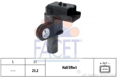 Датчик обертів коленвала Jumper/Ducato/Scudo/Boxer 2.0/2.2 HDI (02-) Facet FACET 9.0332