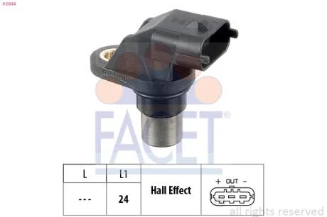 Датчик обертів коленвала Fiat Punto 1.2 bifuel (07-12) FACET 9.0344