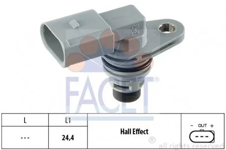 Датчик обертів коленвала VW/Seat/Skoda FABIA, OCTAVIA 1.0-3.6, 95- Facet FACET 9.0368