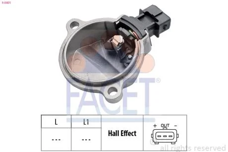 Датчик обертів коленвала Audi 100/80/A4/A6 2.6-2.8 90-01 Facet FACET 9.0401