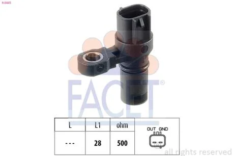 Датчик оборотов коленвала G/H 92-10 1.4-2.2 FACET 9.0441