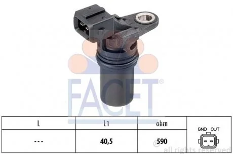 Датчик оборотов коленвала Master/Vivaro/Clio III 1.5/1.9/2.5dCi  FACET 9.0539