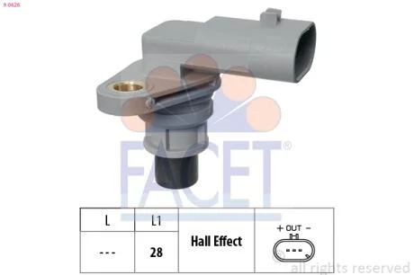 Датчик обертів коленвала Fiat Doblo/Ducato / Opel Combo 1.6-2.0 D/CDTI (10-) Facet FACET 9.0626