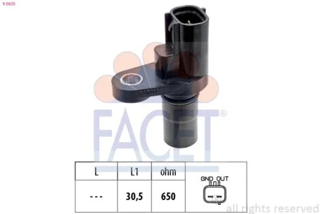 Датчик швидкості Toyota Auris, Avensis, Corola, Rav4, Yaris (05-) (9.0635) Facet FACET 90635