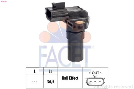 Датчик оборотов коленвала Citroen Ds4 1.6 hdi 110 (11-15)  FACET 9.0649