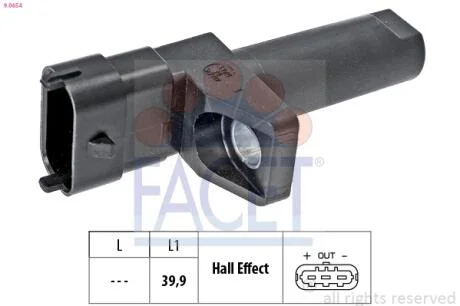 Датчик оборотов коленвала MB Sprinter 3-t 219 cdi / bluetec (906.111, 906.113, 906.211, 906.213) (09-16)  FACET 9.0654