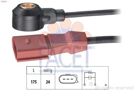 Датчик детонації VW Passat 2.0 fsi (05-10) Facet FACET 9.3173