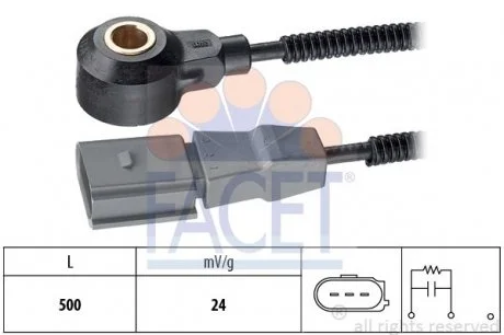 Датчик детонації Audi A5 3.0 tfsi quattro (11-17)  Facet FACET 9.3180