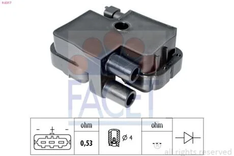 Котушка запалення MB Vito(639) 03- FACET 9.6317
