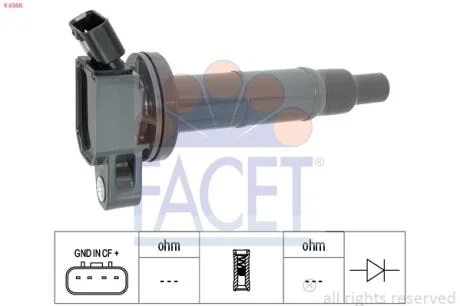 Котушка запалення Camry/Rav 4 2.0-2.4 00-13 Facet FACET 9.6366
