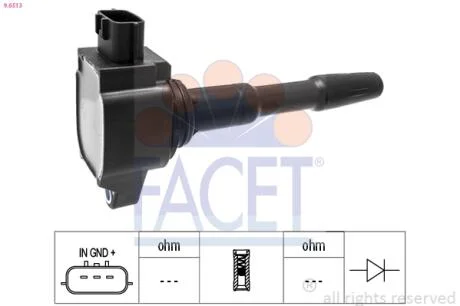 Котушка запалювання Captur (13-)/Clio IV (12-) 0.9 TCe/1.2 TCe (9.6513) Facet FACET 96513