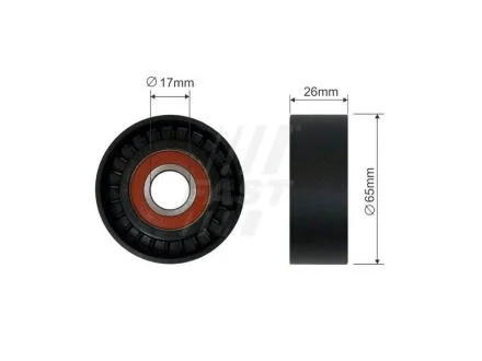 Ролик ремня генератора натяжной Fiat Linea (07-)/Opel Astra J,H,Corsa C,D/CIitroen Berlingo (08-),C3 (03-,09-),C4,C5  Fast FAST FT44539