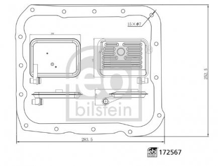 Ремонтний комплект автоматичної коробки перемикання передач мастильного фільтра FEBI BILSTEIN 172567 (фото 1)