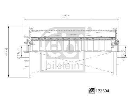 Фільтр паливний FEBI BILSTEIN 172694