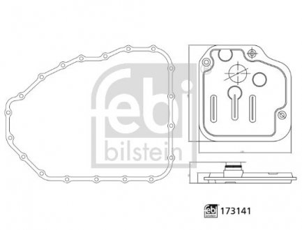Ремонтний комплект автоматичної коробки перемикання передач мастильного фільтра FEBI BILSTEIN 173141
