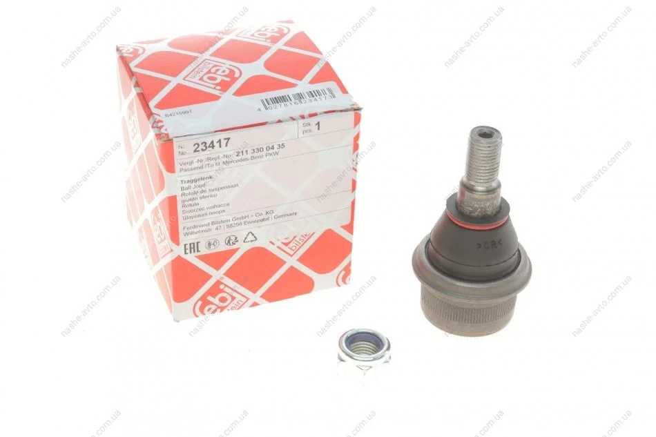 Опора кульова MERCEDES E-CLASS, CLS, S-CLASS, SL 98-12 перед. міст (Вир-во FEBI) FEBI BILSTEIN 23417 (фото 1)