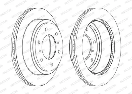 Диск гальмівний FERODO DDF1385C