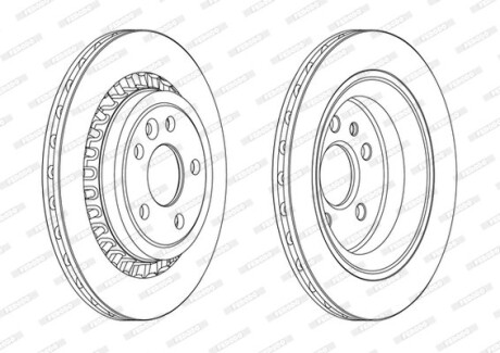 Диск гальмівний FERODO DDF1802C