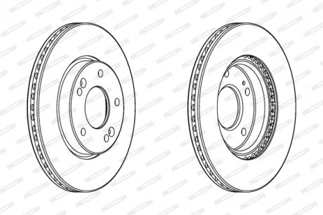 Диск тормозной передний Elantra 11- FERODO DDF2187C (фото 1)