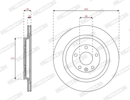 Диск гальмівний FERODO DDF2362C-1