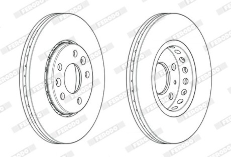 Диск гальмівний FERODO DDF2507C