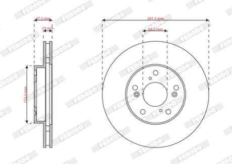 Диск гальмівний FERODO DDF2574