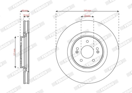 Гальмівний диск FERODO DDF3171C-1