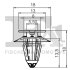 Кліпса кріплення (затискач) Fischer Automotive One (FA1) 11-40002.5 (фото 2)
