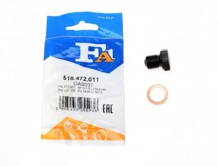 Болт поддона VAG N90288901 Fischer Automotive One (FA1) 518.472.011