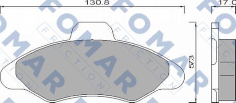 Колодки гальмівні дискові FOMAR FO 432481