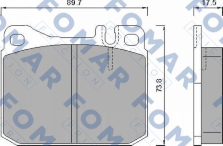 Колодки гальмівні дискові FOMAR FO 467981 (фото 1)