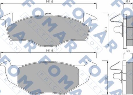 Колодки гальмівні дискові FOMAR FO 682581 (фото 1)