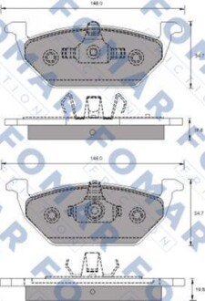 Колодки гальмівні дискові FOMAR FO 687681