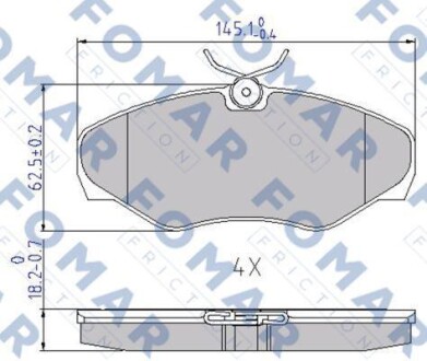 Колодки гальмівні дискові FOMAR FO 692681