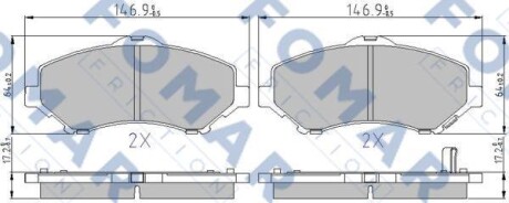 Колодки гальмівні дискові FOMAR FO 850083