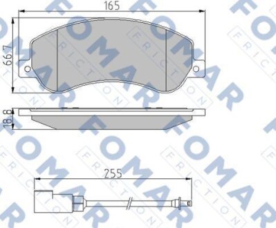 Колодки гальмівні дискові FOMAR FO 925081