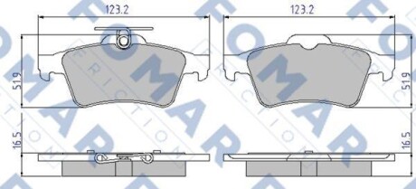 Колодки гальмівні дискові FOMAR FO 926381