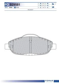 Колодки гальмівні дискові FOMAR FO 929581
