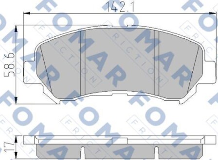 Колодки гальмівні дискові FOMAR FO 933681