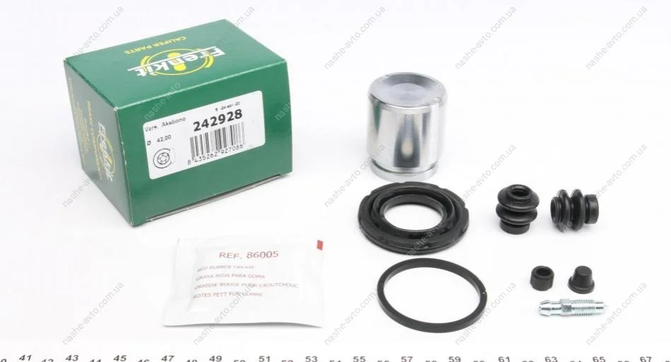 Ремкомплект суппорта заднего TOYOTA/LEXUS RX 300/ 330/ 350/ 400H 0309 FRENKIT 242928 (фото 1)