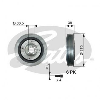 Шків Gates TVD1013A