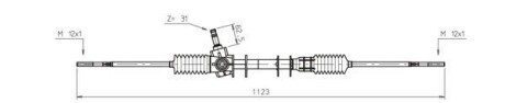 Рульова рейка без гур GENERAL RICAMBI SK4002