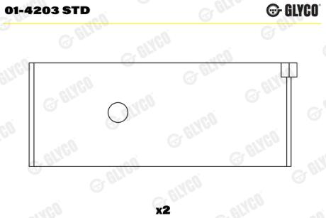Вкладиші шатунні (STD) Glyco 014203STD