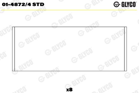 Вкладиші шатунові Glyco 01-4872/4 STD
