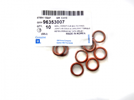 Кольцо уплотнительное болта клапанной крышки 1.6 Лачетти, Авео, Ланос GM 96353007 (фото 1)